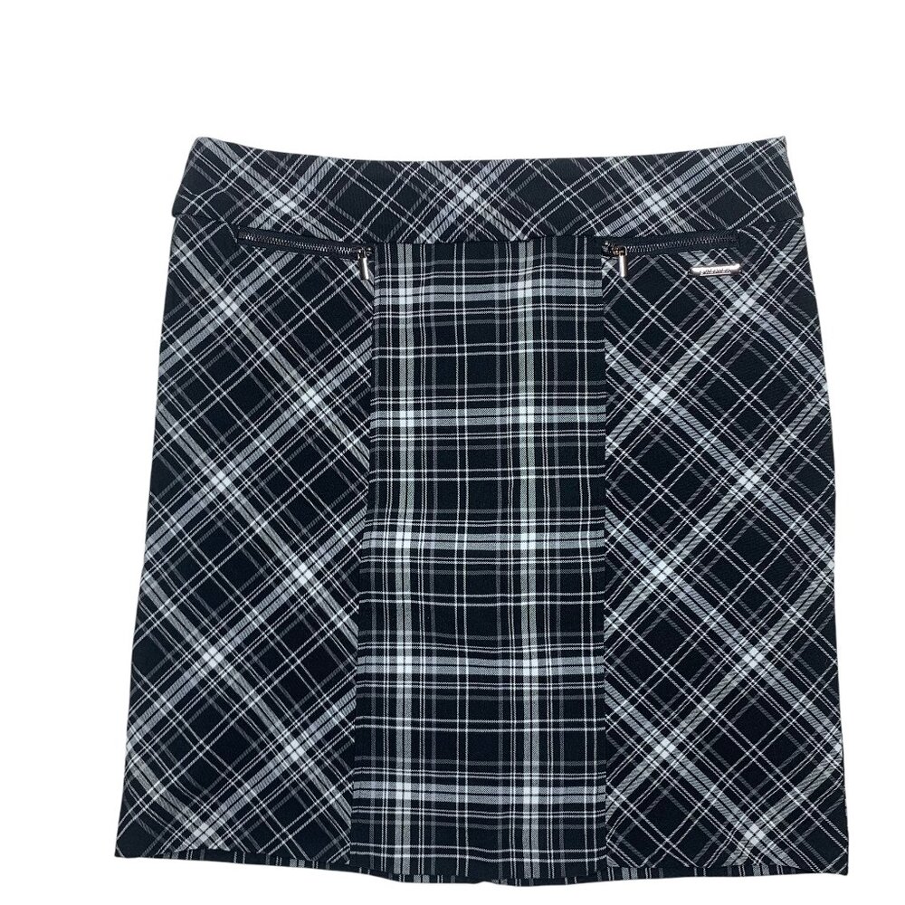 Le Grenier  black and white  mini plaid skirt size 9